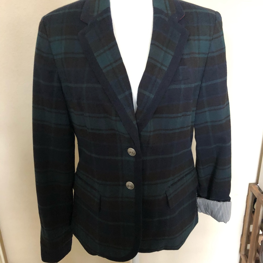 Merona Plaid Blazer Size 8